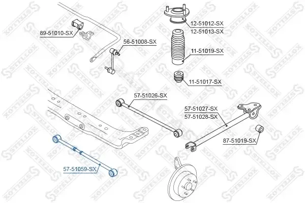 Рычаги STELLOX 57-51059-SX