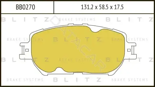 Тормозные колодки BLITZ BB0270