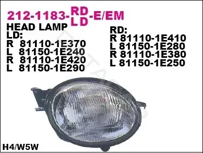 Фары DEPO 212-1183L-LD-EM