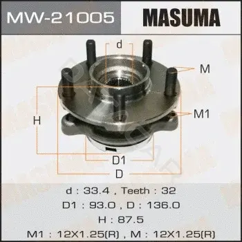 Подшипник ступицы MASUMA MW-21005