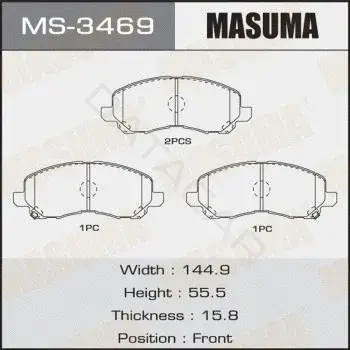 Барабанные колодки MASUMA MS-3469