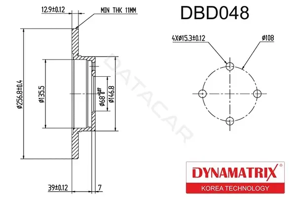 Тормозные диски DYNAMATRIX DBD048