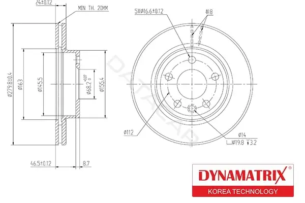 Тормозные диски DYNAMATRIX DBD1010