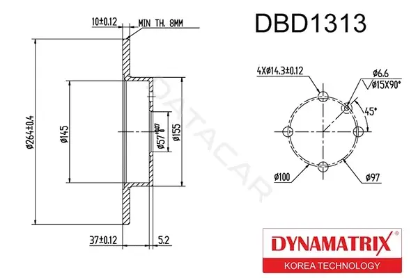 Тормозные диски DYNAMATRIX DBD1313