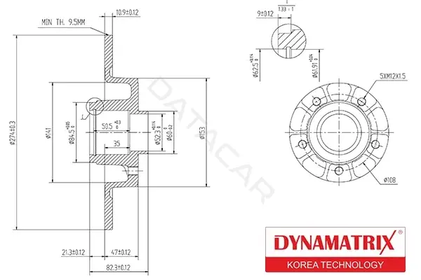 Тормозные диски DYNAMATRIX DBD1364