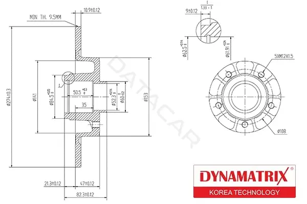 Тормозные диски DYNAMATRIX DBD1569