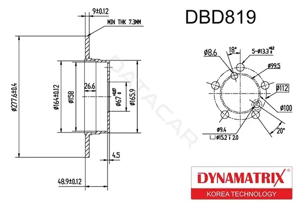 Тормозные диски DYNAMATRIX DBD819