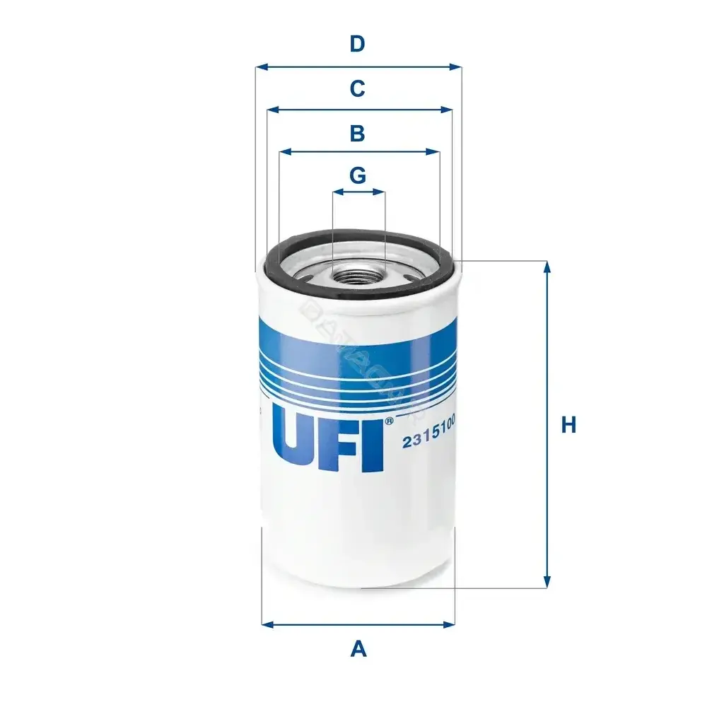 Масляный фильтр UFI 23.151.00