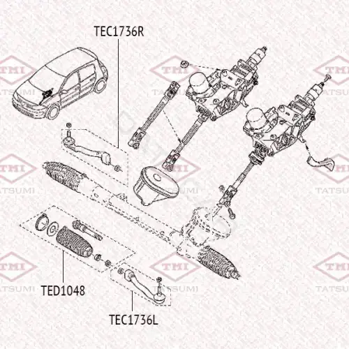 Рулевые наконечники TATSUMI TEC1736L