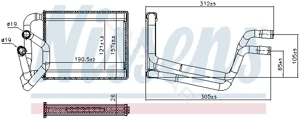 Радиатор печки NISSENS 707245
