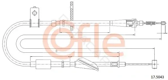 Трос ручника COFLE/TELCO 92.17.5043