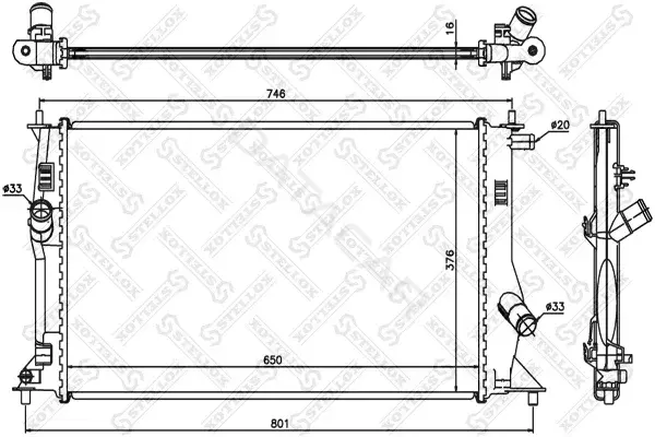 Радиатор охлаждения STELLOX 10-26698-SX