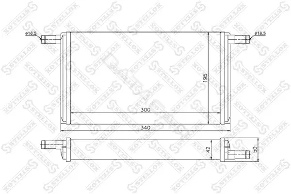 Радиатор печки STELLOX 10-35064-SX