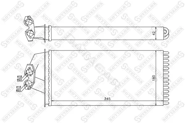 Радиатор печки STELLOX 10-35172-SX