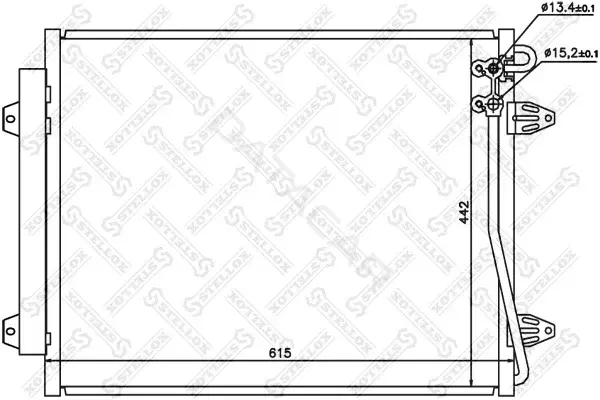 Радиатор кондиционера STELLOX 10-45164-SX