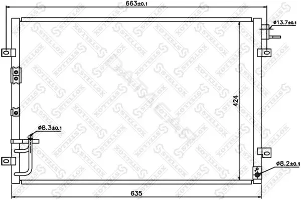 Радиатор кондиционера STELLOX 10-45365-SX
