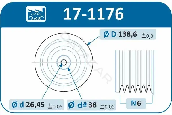 Шкив коленвала IJS GROUP 17-1176