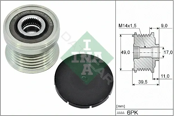 Шкив генератора INA 535036110