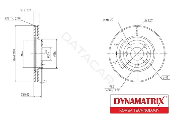 Тормозные диски DYNAMATRIX DBD1131