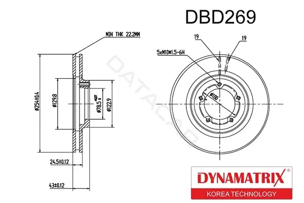 Тормозные диски DYNAMATRIX DBD269