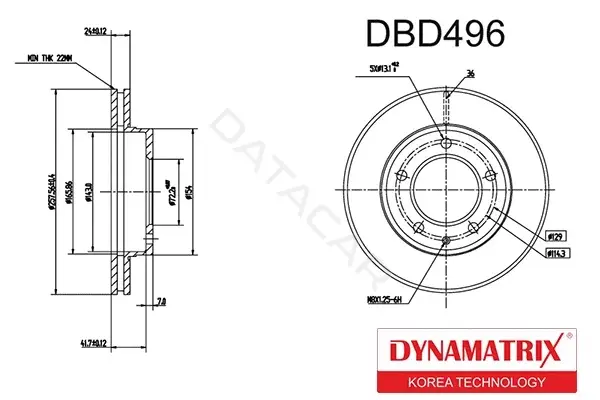Тормозные диски DYNAMATRIX DBD496