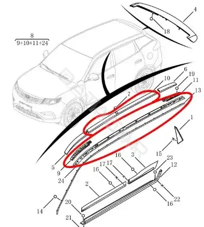 Рейлинги GEELY 6070001700896