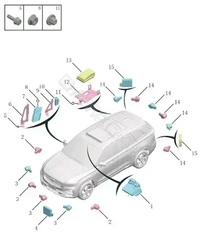 Датчик парктроника GEELY 7088080900