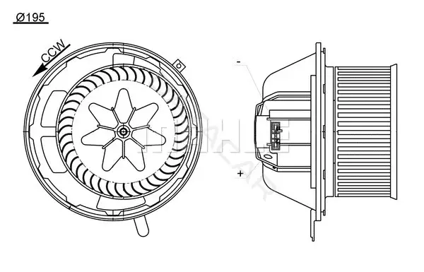 Моторчик печки KNECHT/MAHLE AB194000S