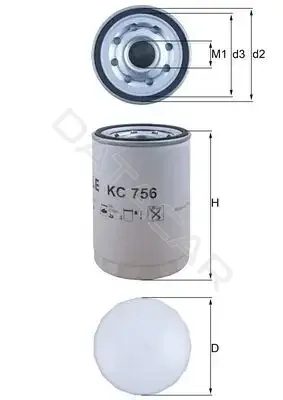 Топливный фильтр KNECHT/MAHLE KC756