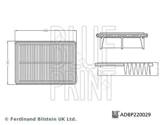 Воздушный фильтр BLUE PRINT ADBP220029