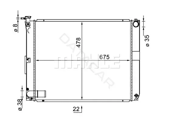 Радиатор охлаждения KNECHT/MAHLE CR1578000S