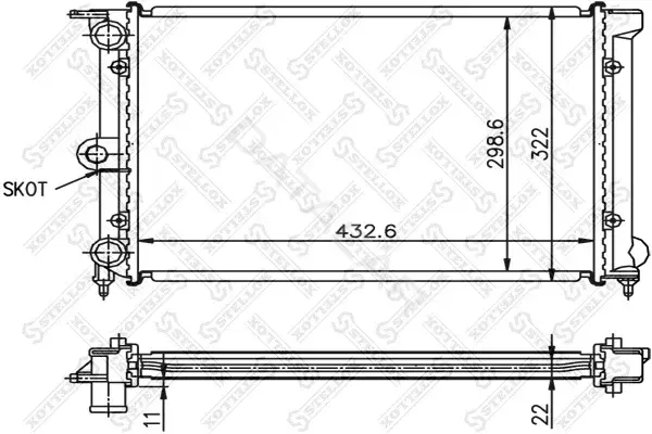 Радиатор охлаждения STELLOX 10-25002-SX