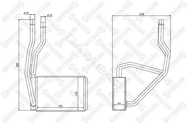 Радиатор печки STELLOX 10-35132-SX