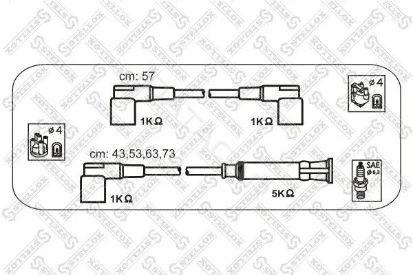 Высоковольтные провода STELLOX 10-38134-SX