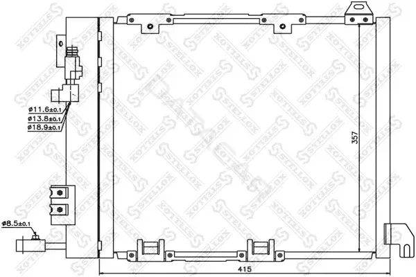 Радиатор кондиционера STELLOX 10-45058-SX