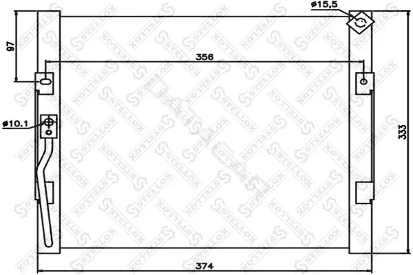 Радиатор кондиционера STELLOX 10-45654-SX