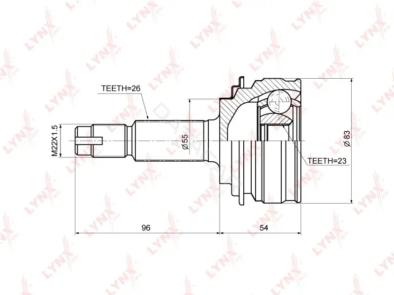 Шрус LYNXAUTO CO-3684