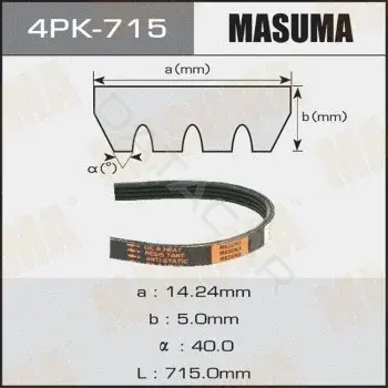 Ремень ручейковый MASUMA 4PK-715