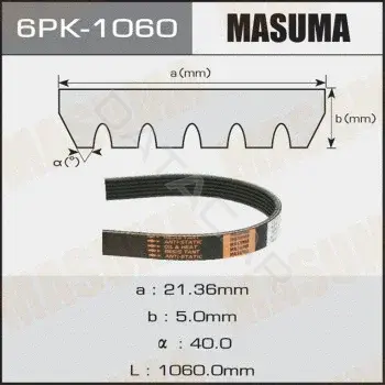 Ремень ручейковый MASUMA 6PK-1060