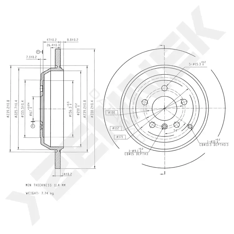 Тормозные диски ZENNEK DBD0288