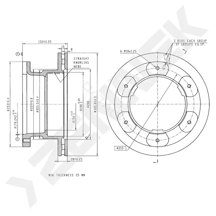 Тормозные диски ZENNEK DBD0316