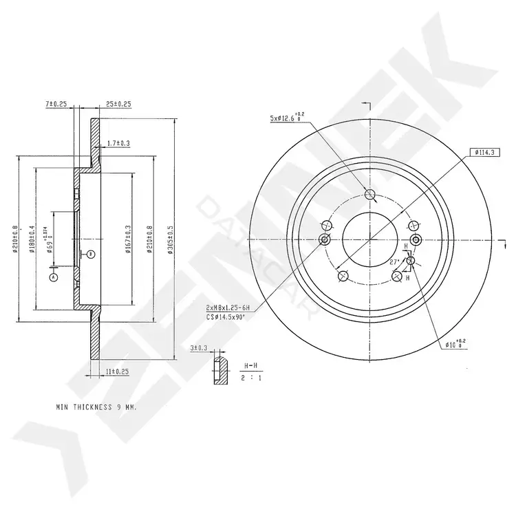 Тормозные диски ZENNEK DBD0323