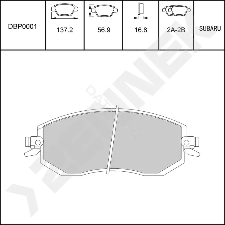 Тормозные колодки ZENNEK DBP0001
