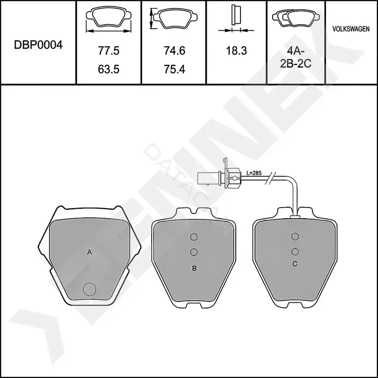 Тормозные колодки ZENNEK DBP0004