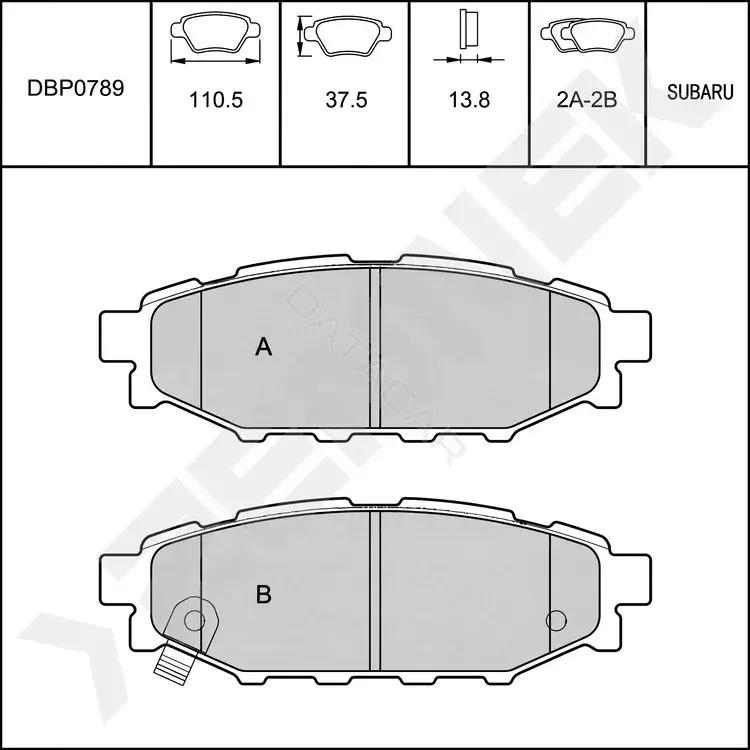 Тормозные колодки ZENNEK DBP0789