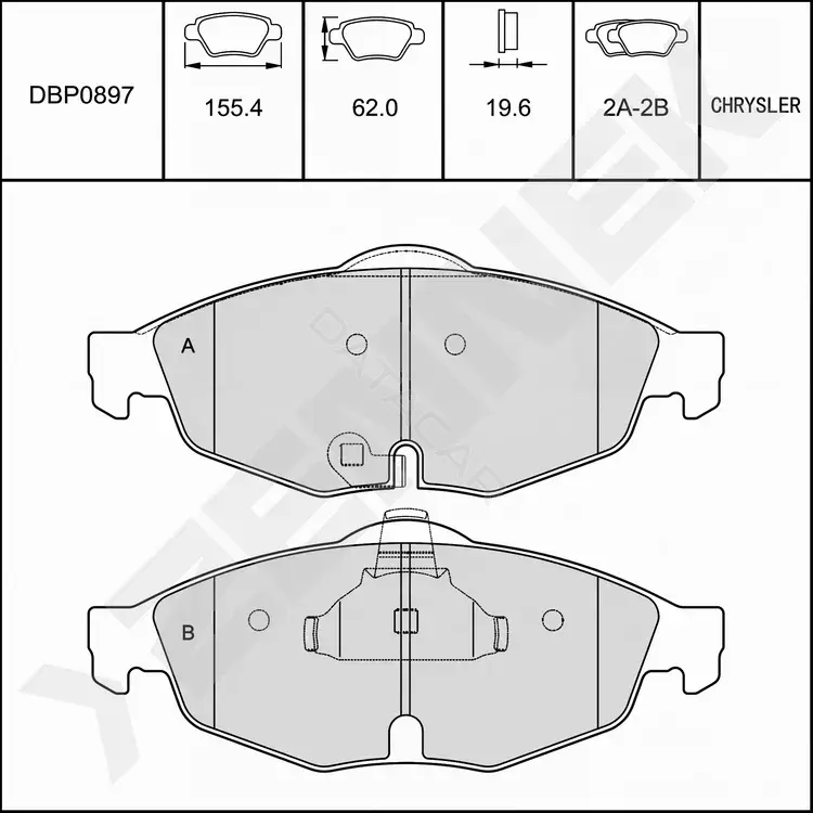 Тормозные колодки ZENNEK DBP0897