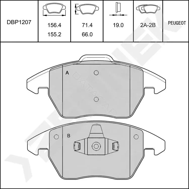 Тормозные колодки ZENNEK DBP1207