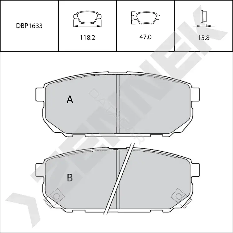 Тормозные колодки ZENNEK DBP1633