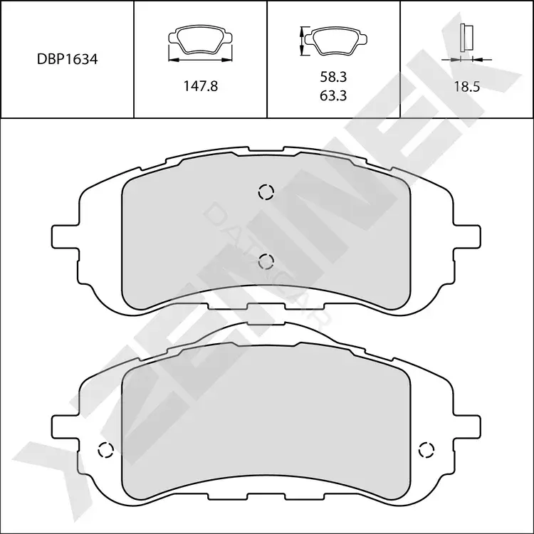 Тормозные колодки ZENNEK DBP1634