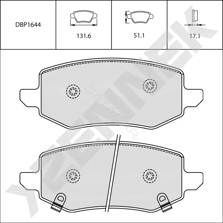 Тормозные колодки ZENNEK DBP1644